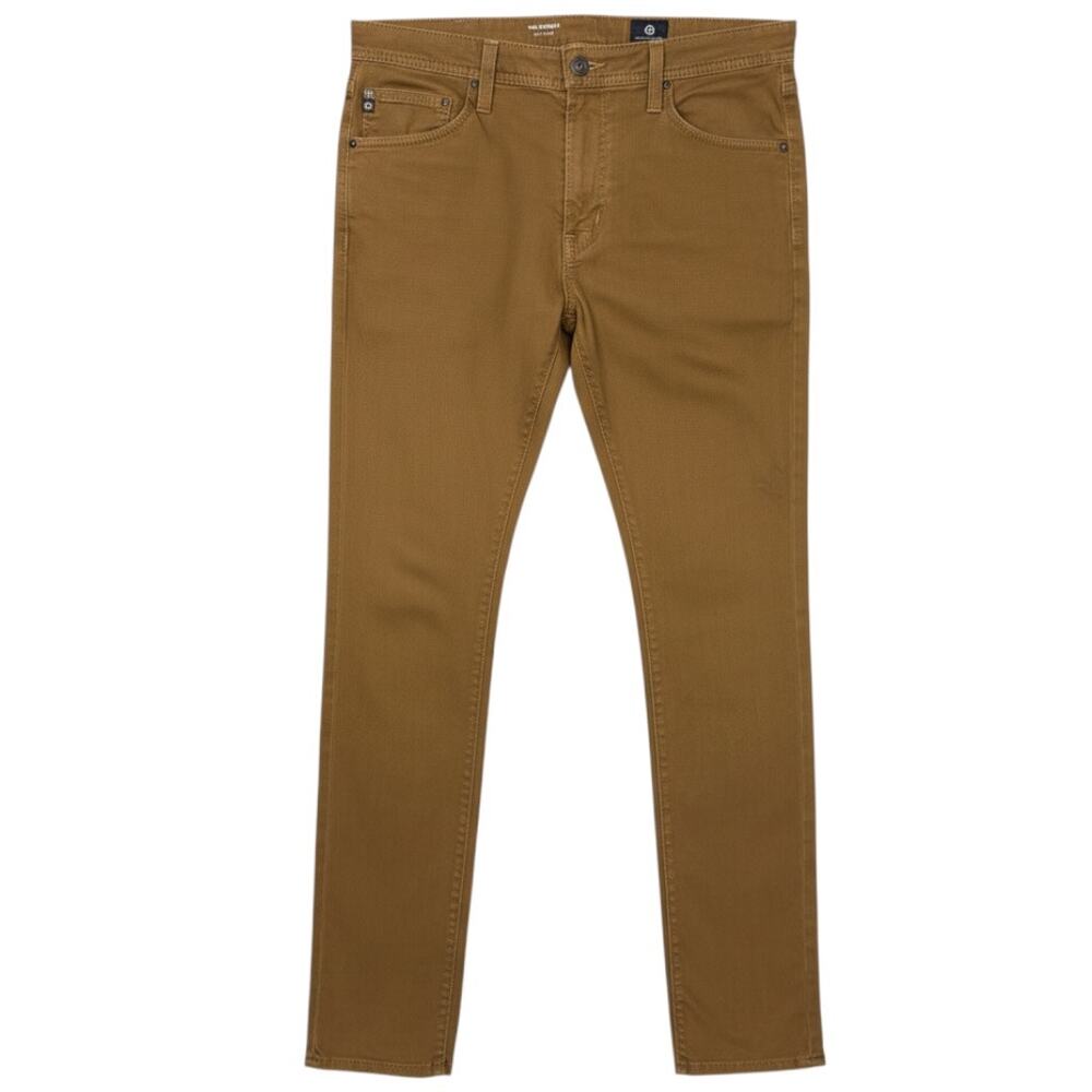 AG Adriano Goldschmied Men's Brown The Everett Slim Straight Pants 34x34 US Made